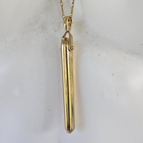 STELLA & DOT Rebel Gold Tone Long Chain Pendant Necklace - Picture 2 of 8